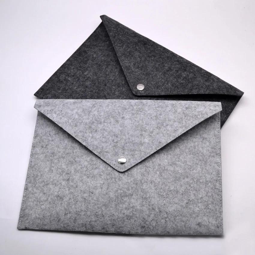1PC Simple Solid A4 Paper Bag Large Capacity Casework Folders File Storage Products Chemical Felt Gifts For Students