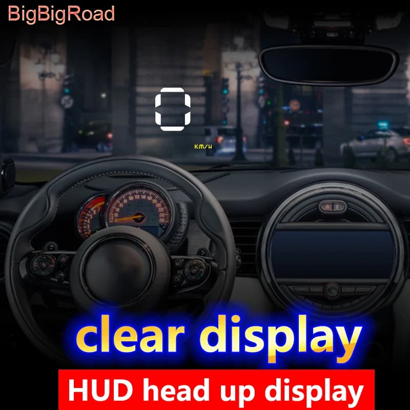 Display Head-Up HUD per Auto con Interfaccia OBDII 2 EUOBD, Proiettore su Parabrezza con Tachimetro, Voltaggio, Carburante e Allarme