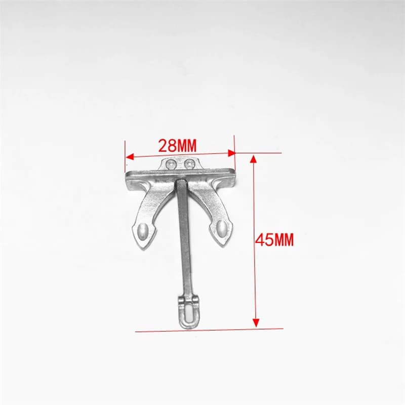 1PC RC Simulazione Barca Accessori 45x28mm Mini Hols Ancore Micro Metallo Zine Marine Anchor Modello Assemblato Pezzi di Ricambio FAI DA TE