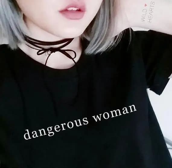 Sugarbaby dangerous woman t-shirt Short Sleeve Fashion Women Tee Crew Neck t shirt High quality Casual Tops Drop ship