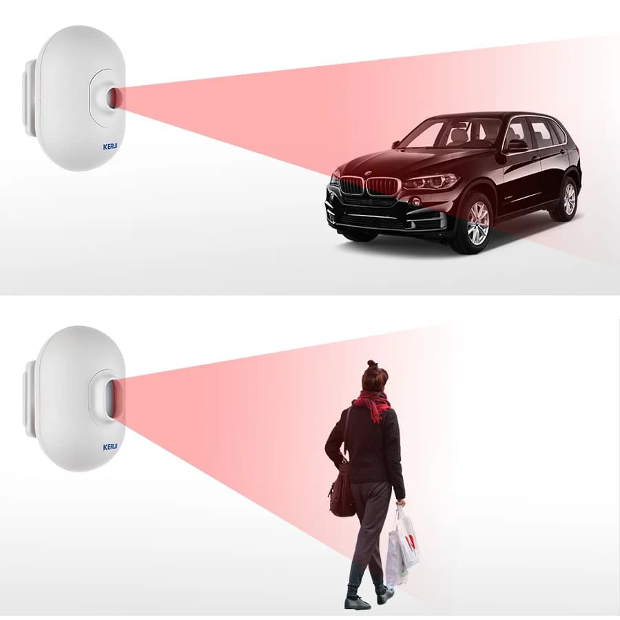 KERUI P861 Sensore di movimento esterno wireless Rivelatore PIR impermeabile per sistema di allarme di sicurezza KERUI W181 W204 Allarme antifurto