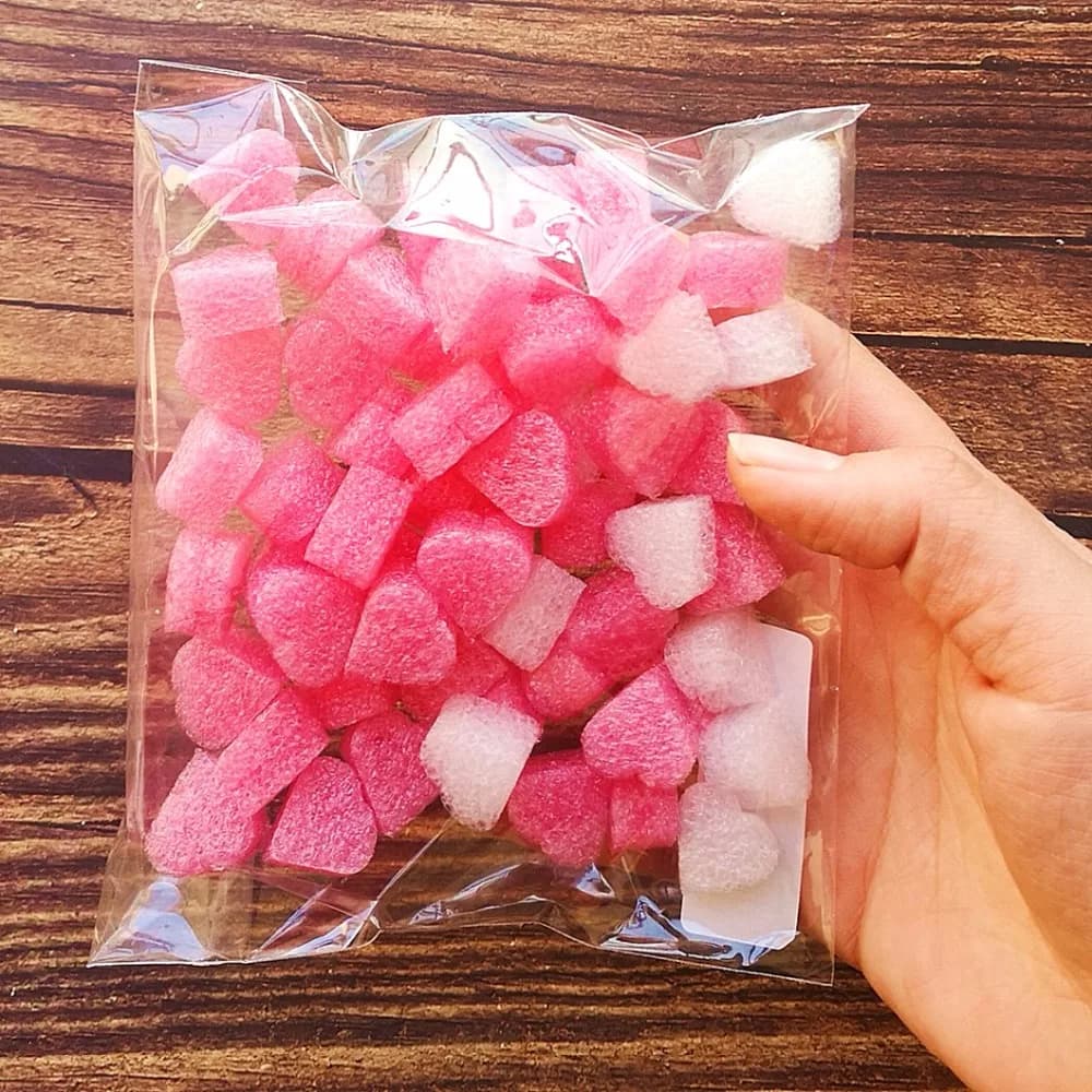 Fluffy Slime Filler Kids melma Release Toy Soft Clay fango Pink Heart Love Beads striscia di schiuma accessori per melma materiale fai da te