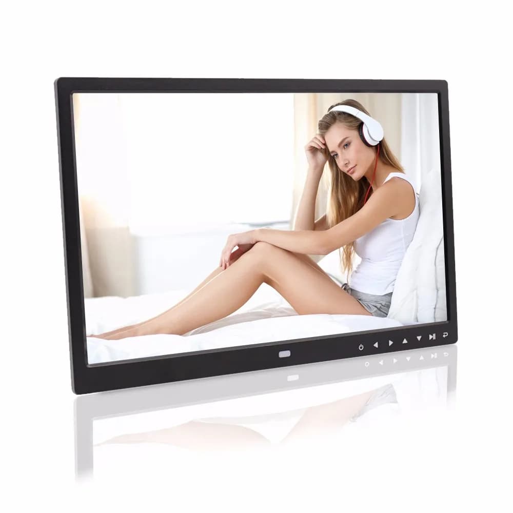 Supporto per album digitale con lettore video aziendale HD da 15 pollici Supporto per cornice per foto digitale SD e USB Supporto per macchina pubblicitaria 1080P