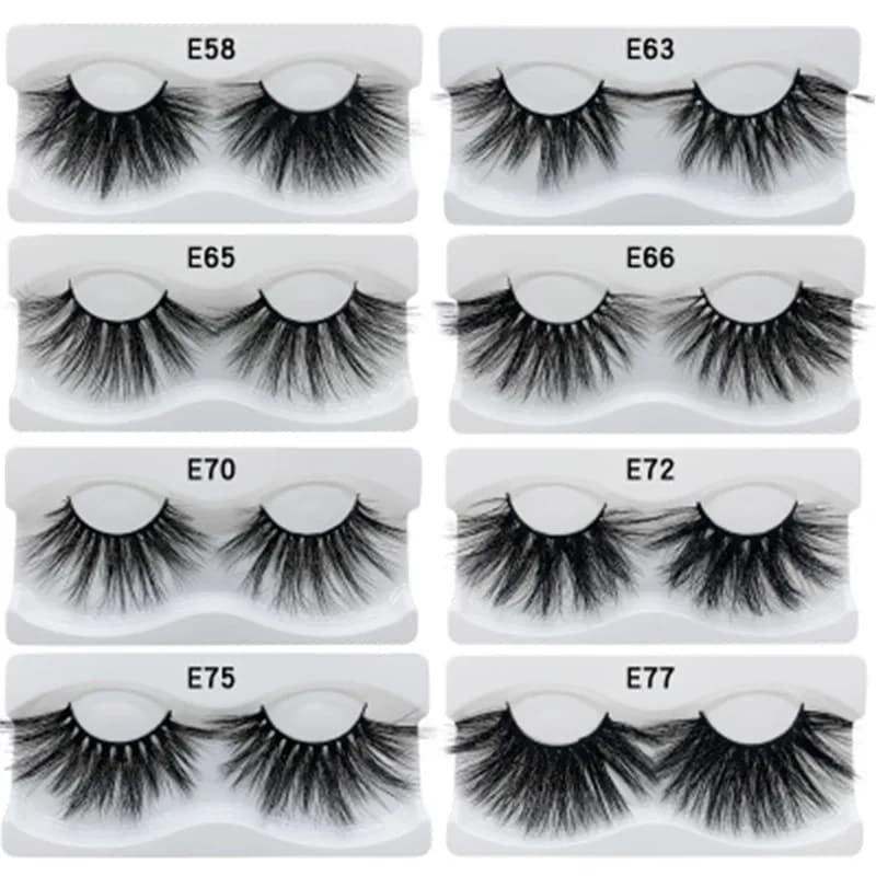 Wholesale 25mm 5D Mink False Eyelashes Natural 100% Handmade False Eyelashes Extension Sexy Eye lashes 3D Mink False Eyelashes