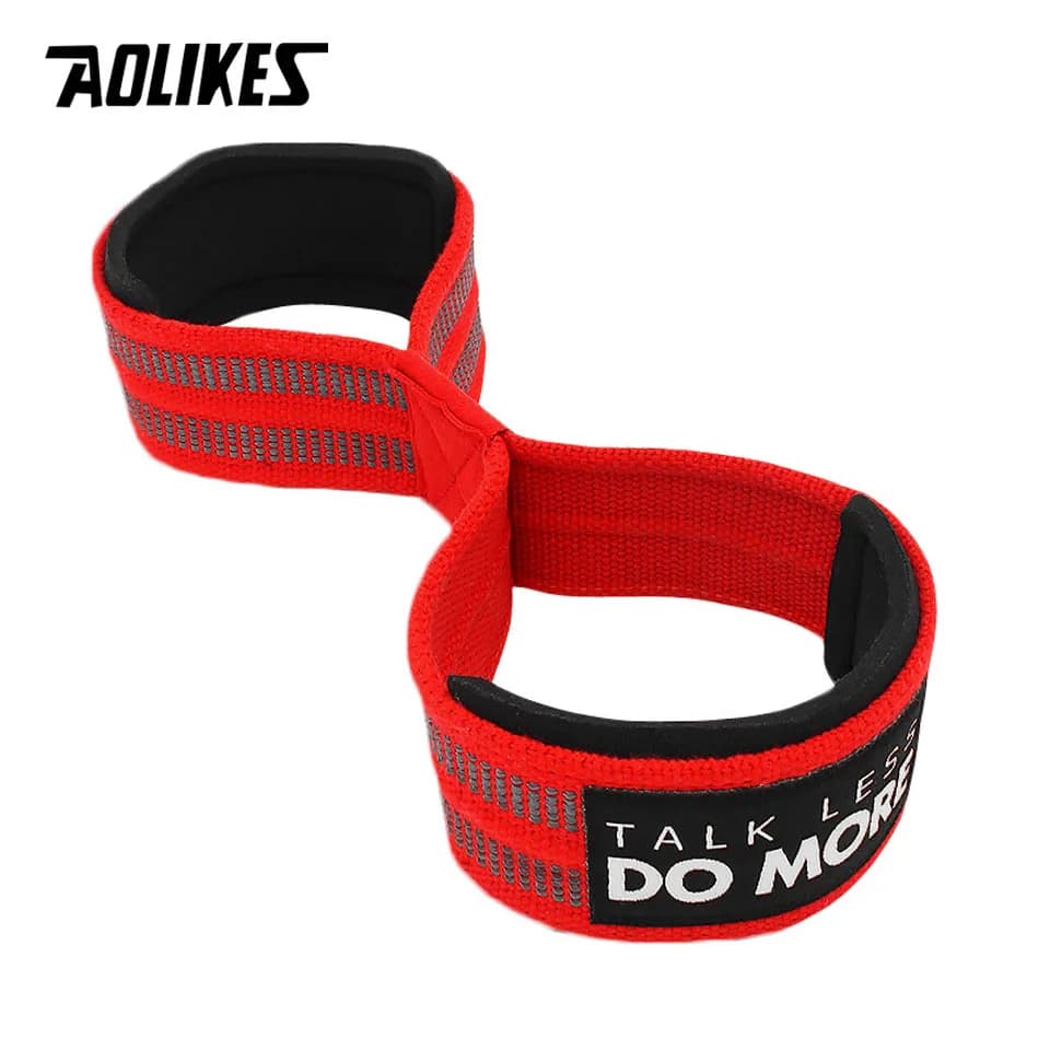 AOLIKES 1 Paio di Figura 8 Weight Lifting Belts Weights Powerlifting Sports Gym Fitness Bodybuilding Balancing Wrist Support