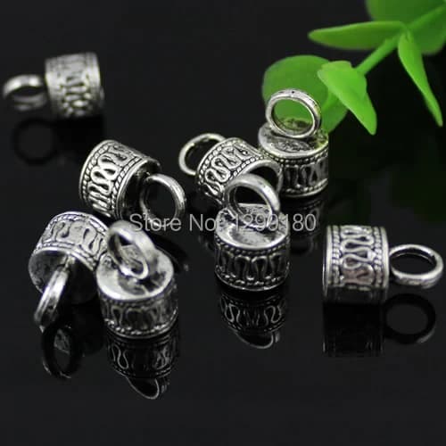 Onebeading Fit 7mm Cord Crimp End Caps Punte della fibbia per la collana Bracciale Corde Connettori Chiusura Accessori fai da te 20 pezzi K00167