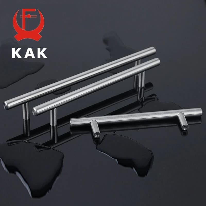 KAK 4 "~ 24 ''In Acciaio Inox Maniglie Diametro 10 millimetri Cucina Porta Dell'armadio T Bar Etero Maniglia di Tiro manopole Ferramenta Per Mobili
