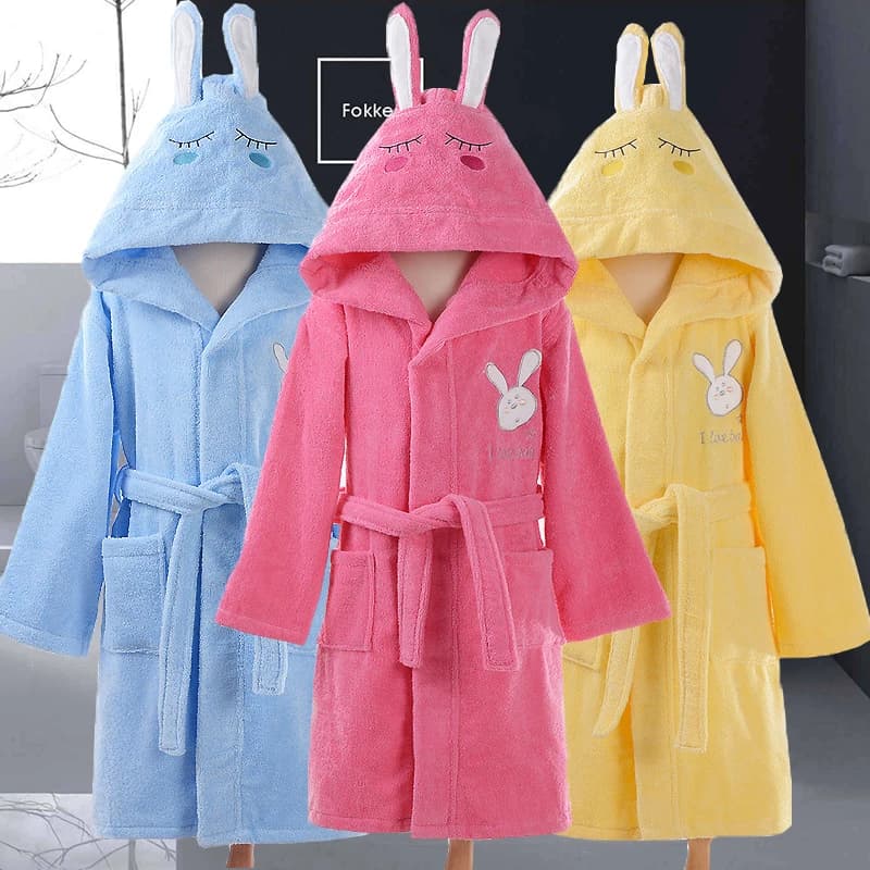 Baby cots 100% Children's Cotton Baby Cartoon Night garments with hood Kids hood Boys Men Pijama Clothing For Home Autumn Winter