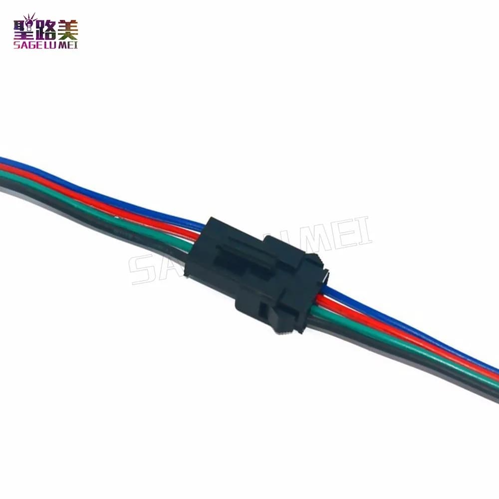10 paia 20 paia 50 paia 4 pin JST SM connettore maschio a femmina 4 pin SM cavo connettore per 5050/3528 2801 8806 RGB LED Strip