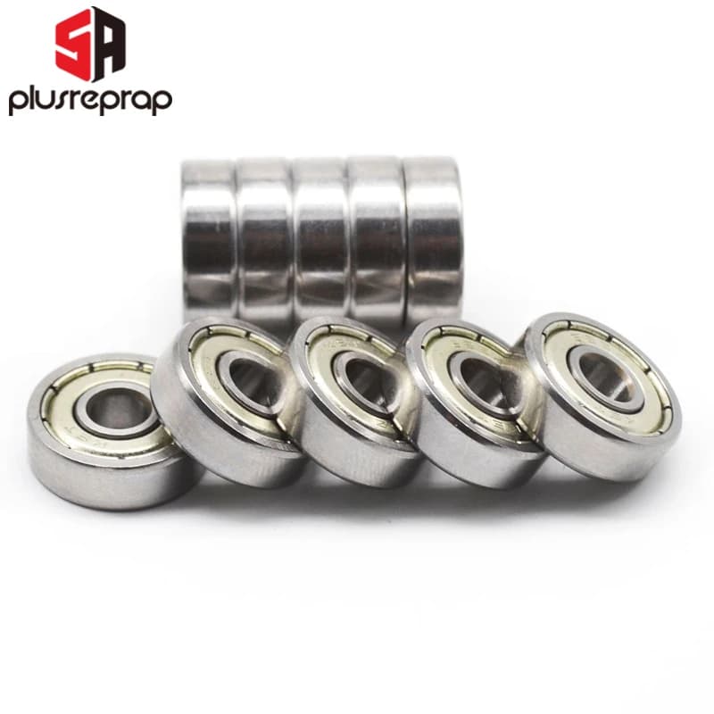 10 pz 608ZZ cuscinetto a sfere 8x22x7mm metallo gola profonda 8*22*7mm cuscinetto in acciaio doppio cuscinetto a sfere schermato parti della stampante 3D