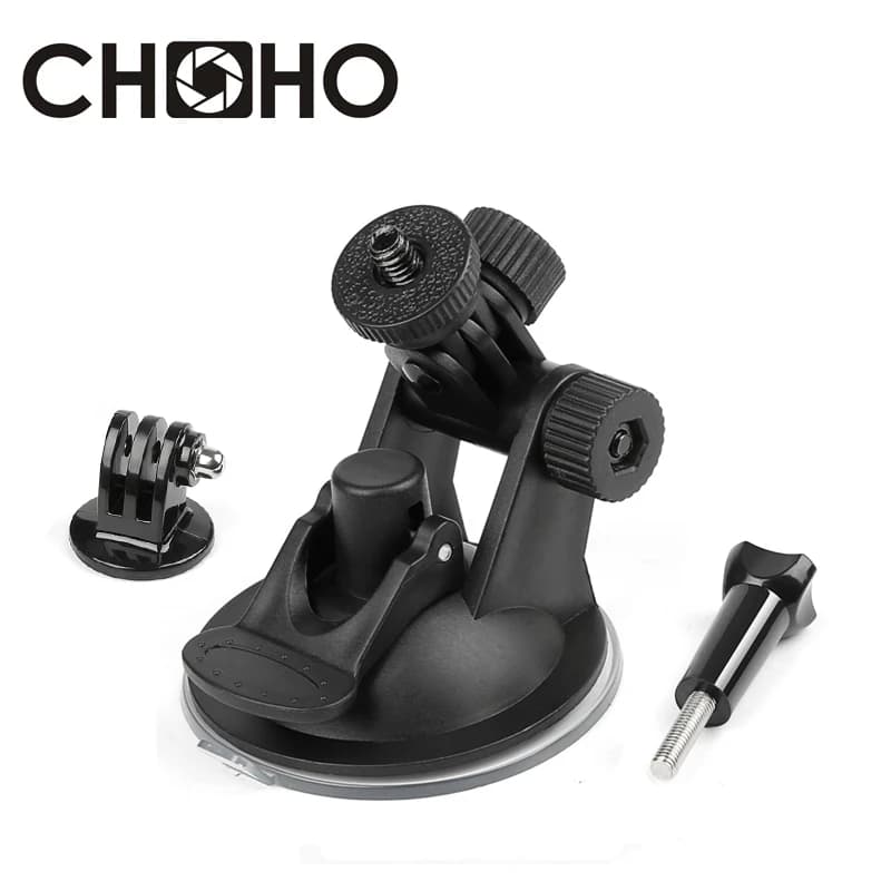 Supporto per parabrezza con ventosa per auto da 7 cm + vite lunga + adattatore da 1/4 "per Gopro Hero 13 12 DJI OSMO Action Camera Insta360 Accessori