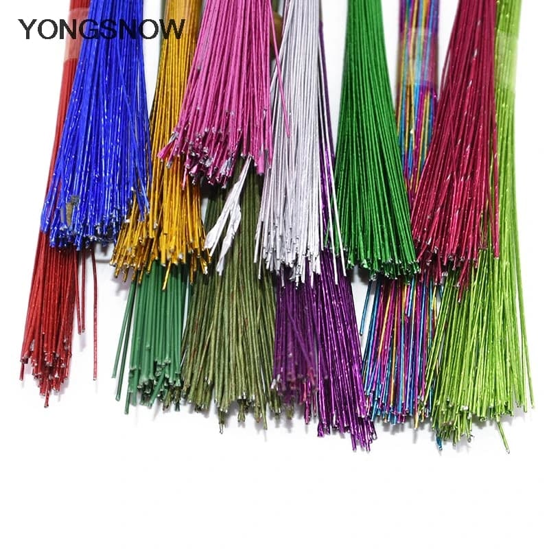 50pcs 80 centimetri di Fiori di Filo #26 Filo di Ferro per il FAI DA TE Calza di Nylon Fabbricazione Del Fiore Artificiale Rami di Ramoscelli Scrapbook fiore Del mestiere Suppl