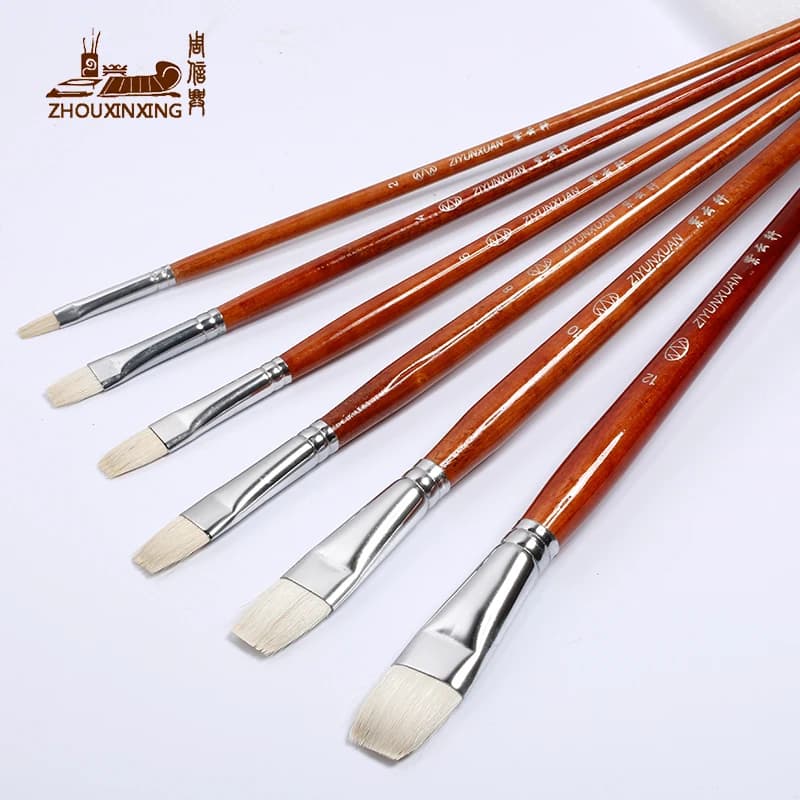 Goat gouache oil painting 6 pcs brush sets office calligraphy utensils brushes watercolor oil painting pen painting art supplies