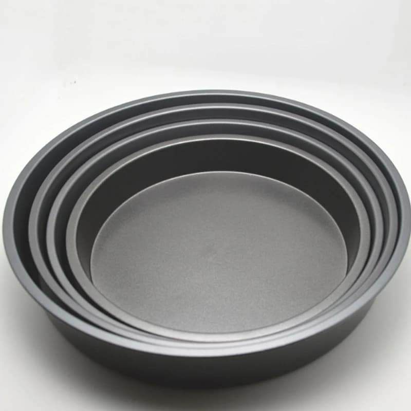 8/9/10/11 "vassoio per Pizza rivestimento duro antiaderente patatine a microonde teglia da cucina teglia da forno rotonda nera strumenti da forno