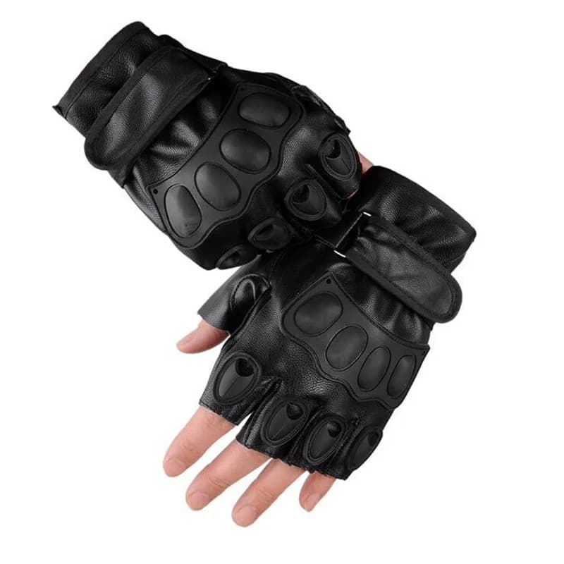 Outdoor Sports Cycling Gloves with Half-Year PU Leather Men's Gymnastic Gloves for Weight Lifting with Handlebars G131