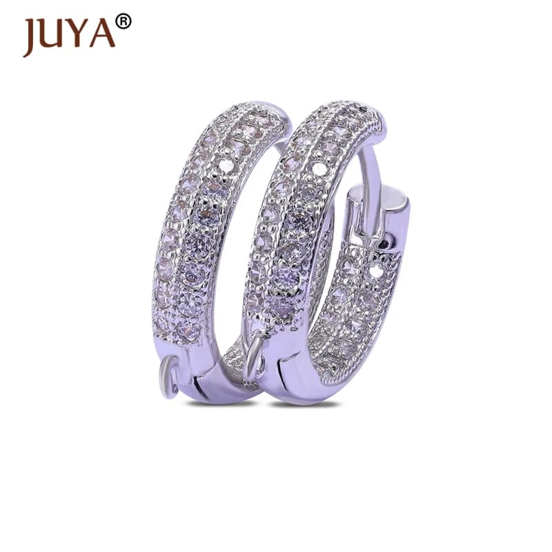 Juya Creativo di Cristallo Austriaco Leverback Earwire Orecchino ad anello Gancio di Risultati FAI DA TE Produzione di Monili Delle Donne Orecchini Catenacci Ganci