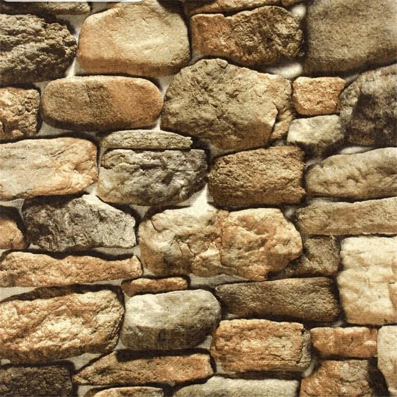 wellyu Papel De Parede Pietra Carta da parati Simulazione Retro Finto Roccia 3d carta da parati Ristorante Cultura Pietra TV Sfondo Muro murale