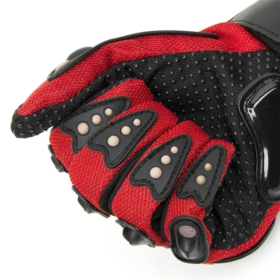 Vendita calda!! Estate inverno Full Finger Moto Gants Luvas Motocross in pelle Moto guanti Moto Racing guanti rosso nero