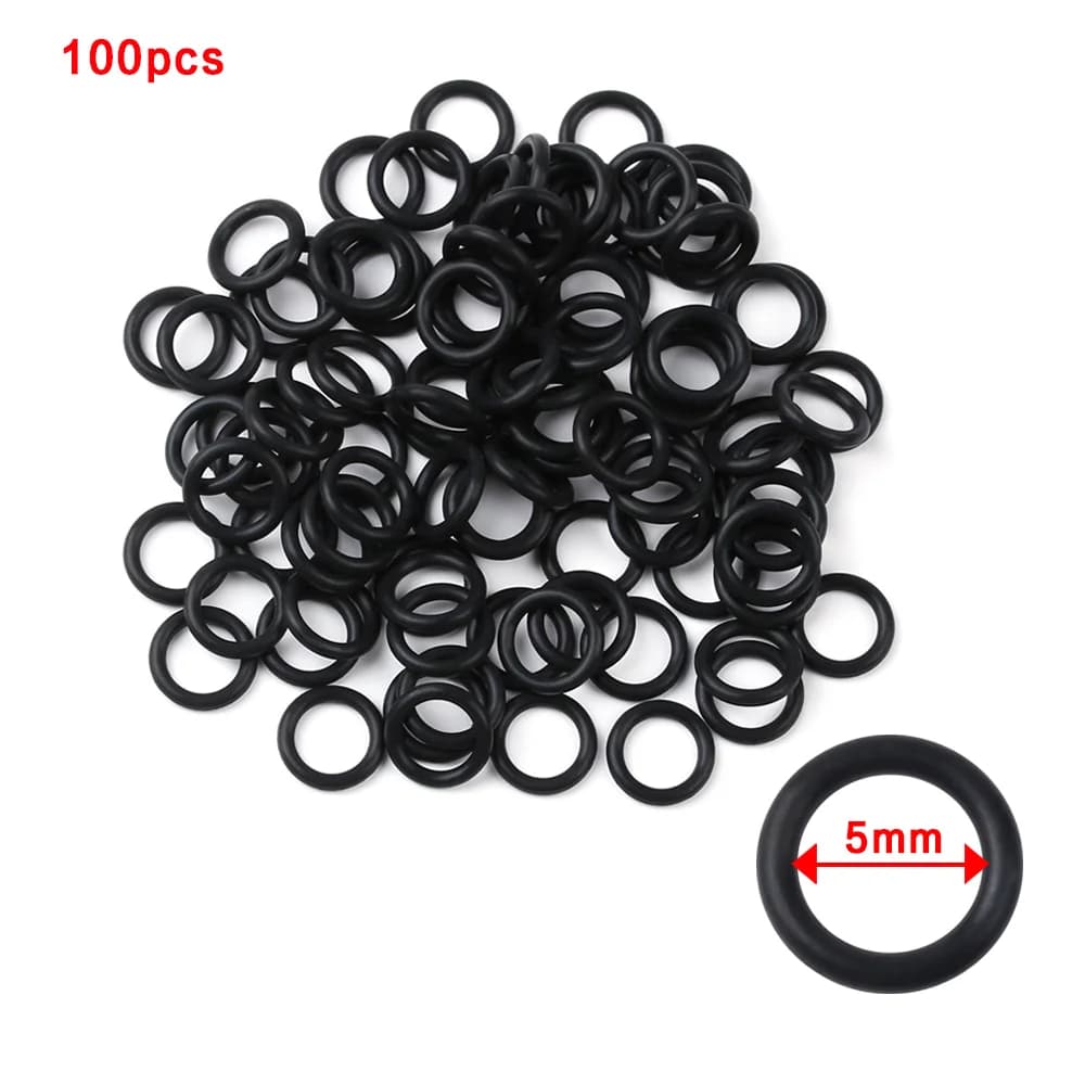 100 PCs Black Rubber O-Rings Seal Gasket for Worms Wacky Rig O-Ring Tool Fishing Bite Indicator Fishing Accessories