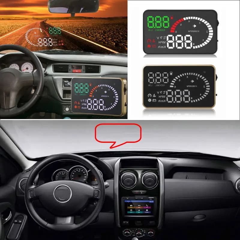 Display Head-Up HUD per Auto Renault Duster/Logan/Megane/Captur/Clio/Fluence, Proiettore OBD Sicuro sul Parabrezza
