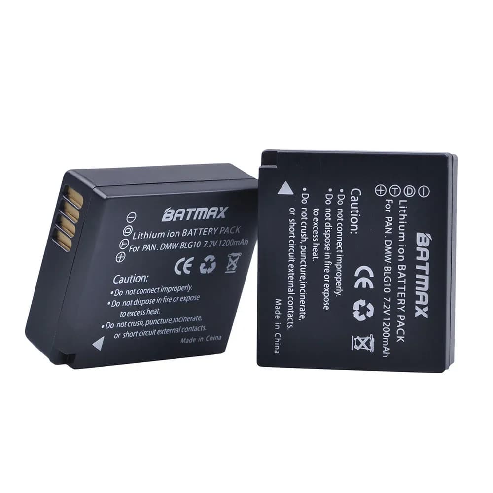 2 pieces DMW-BLG10 BLG10E BLG10PP BLE9 BLE9E batteries for Panasonic Lumix DMC GF6 GX7 GF3 GF5 ZS100 ZS60 LX100 GX85 DC-ZS70 GX80