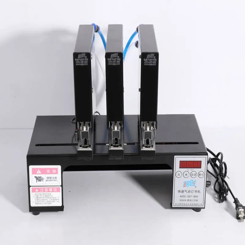 Cucitrice pneumatica a tre teste rilegatrice cucitrice elettrica automatica rilegatrice chiodatrice Con 180 volte/min