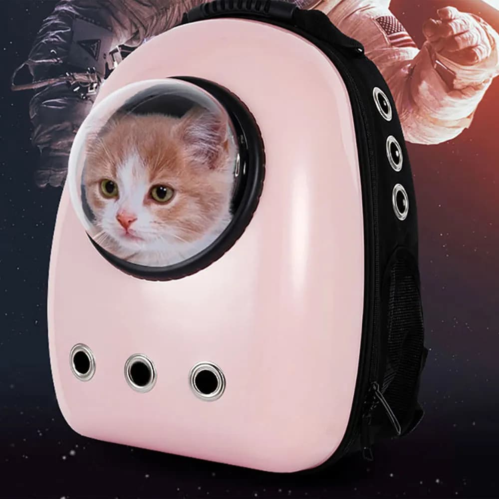 Borsa da viaggio per animali domestici Capsula Gatto Cucciolo di cane Zaino spaziale Astronauta Borsa da viaggio portatile traspirante per alimenti