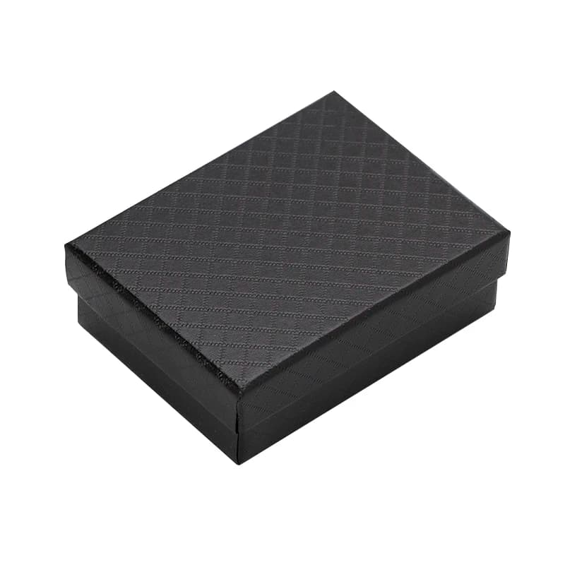24 pz Jewelry Box 7*9*3 cm Monili Casella di Visualizzazione Multi Colori Anello Collana Box Packaging Box orecchini Regalo Spugna Nera