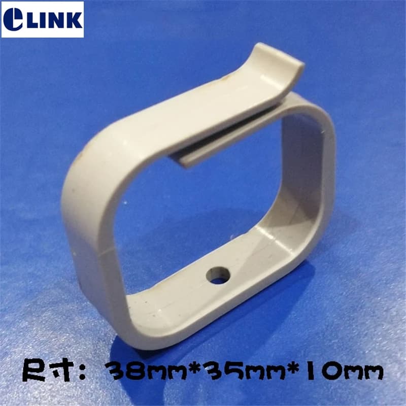 anello gestore cavi un foro quadrato in plastica ABS per scatola di distribuzione gestione cavi per armadio di rete bianco 38 * 35 * 10mm 100 PZ