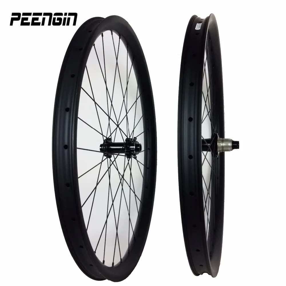 Kit Ruota Posteriore MTB 29er Super in Carbonio Tubeless Fai-da-te, Cerchio 40mmx30mm Hookless per Bici da Ciclismo XC Ultraleggero per Facile Salita