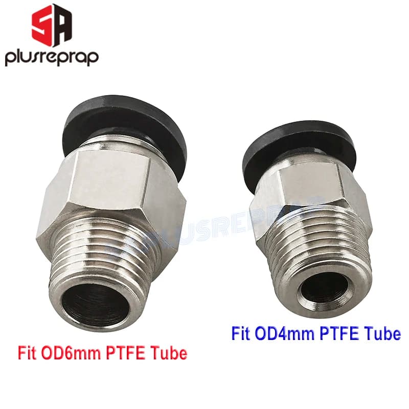 PC4-01 PC6-01 Connettori pneumatici remoti per V6 V5 J-testa Bowden 1.75/3mm Tubo in PTFE Attacco rapido adatto per stampante 3D Hotend Parte