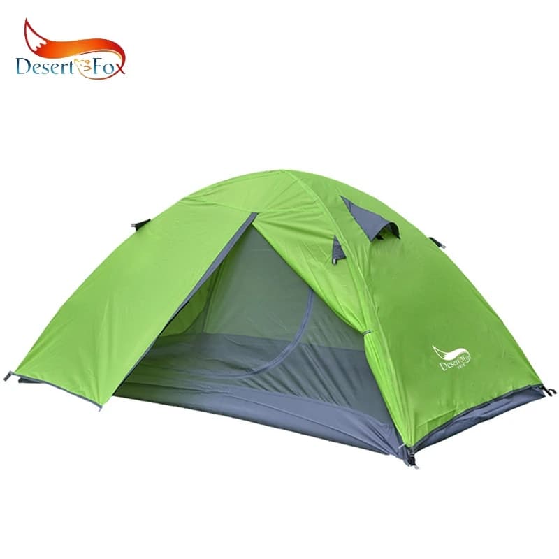 Desert & Fox 2 persons aluminum pole camping tent light double layer portable bag for travel excursions