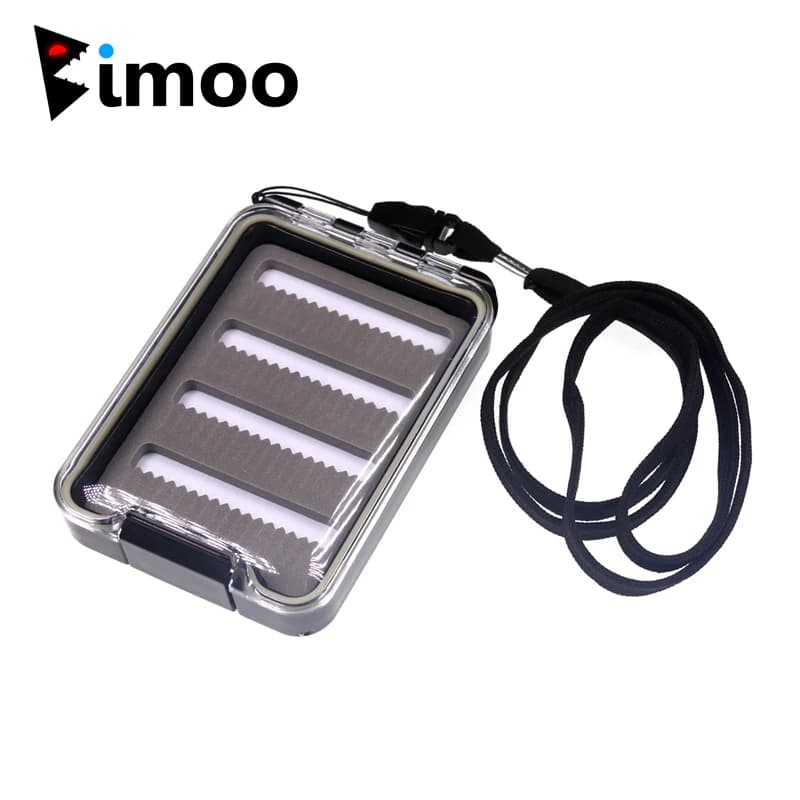 Bimoo 1PC Single Layer Transparent Cover Housing Box Waterproof for Nymph Dry Wet Flies Trout Carp Salmon Fishing Equipment Box