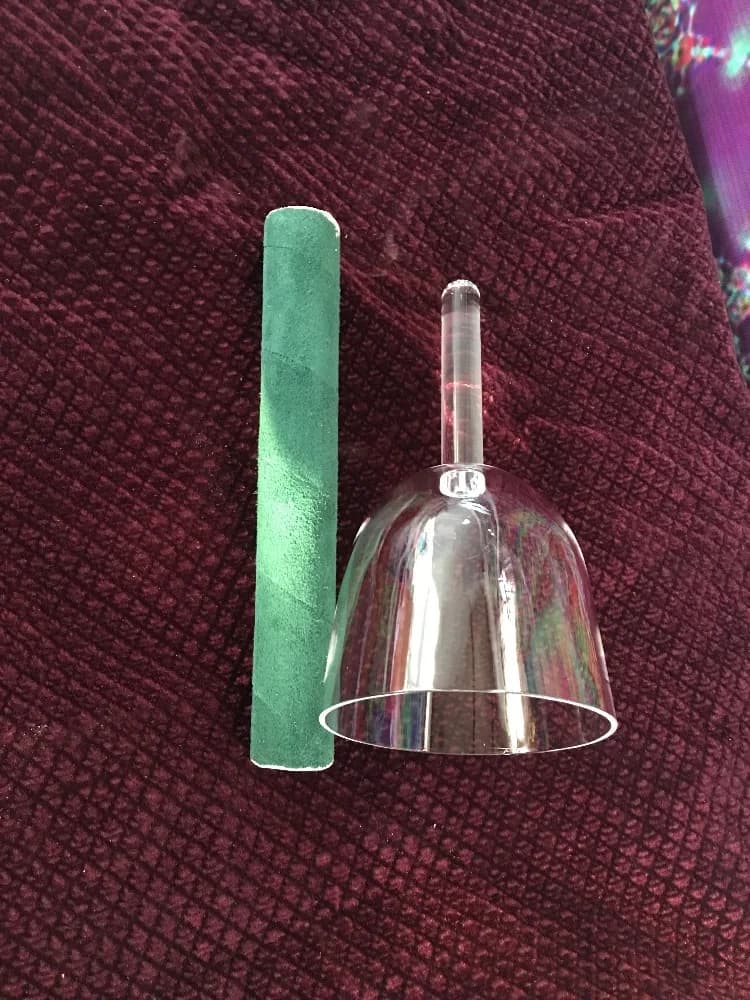Third eye chakra 4th octave A note or G# note or A# note or B note clear pure crystal singing handle bowl for music therapy