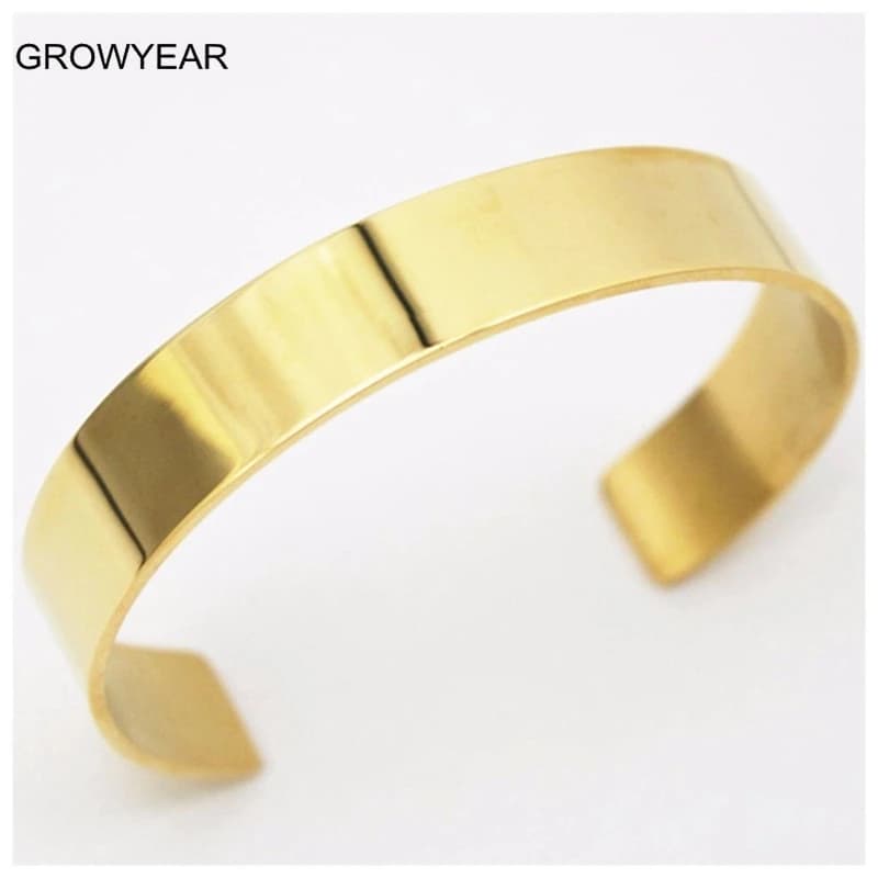 Stainless Steel Bracelets Logo Simple Bracelet With Golden Wristband Woman