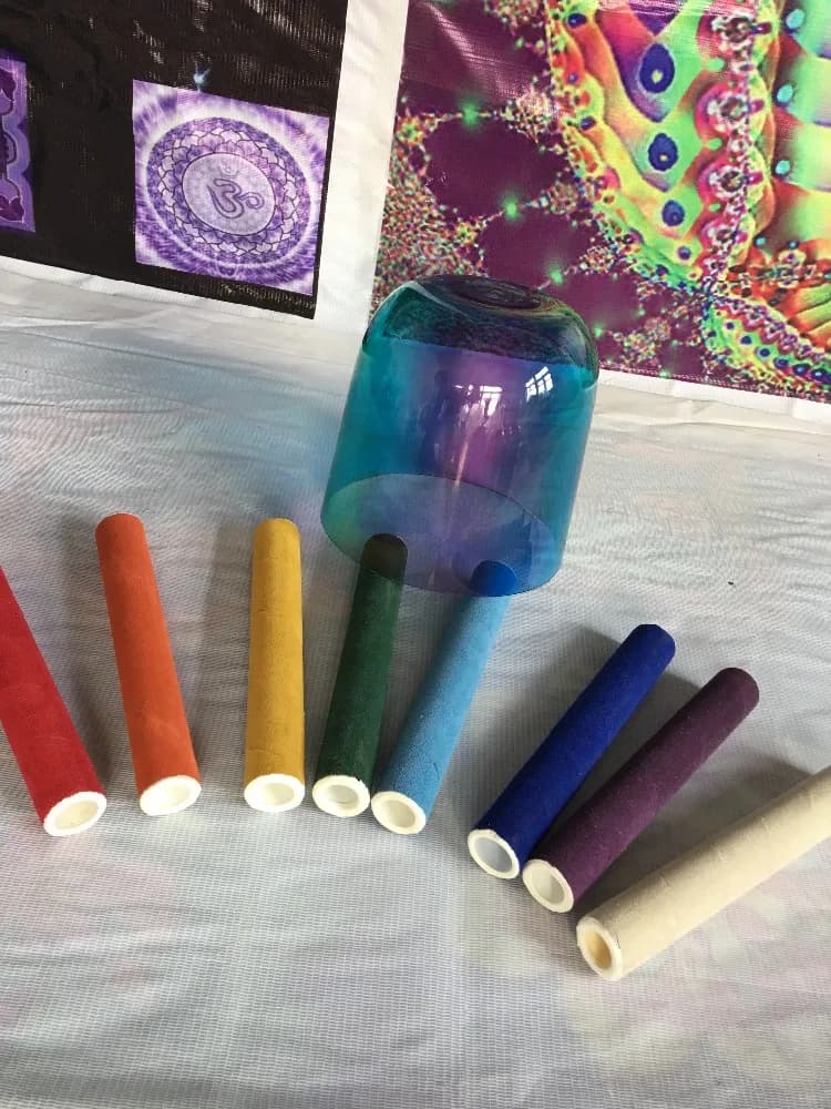 rainbow color Nepal singing bowl perfect 4th octave D or D# about 6 inches crystal sing bowl with free suede stick and o-ring