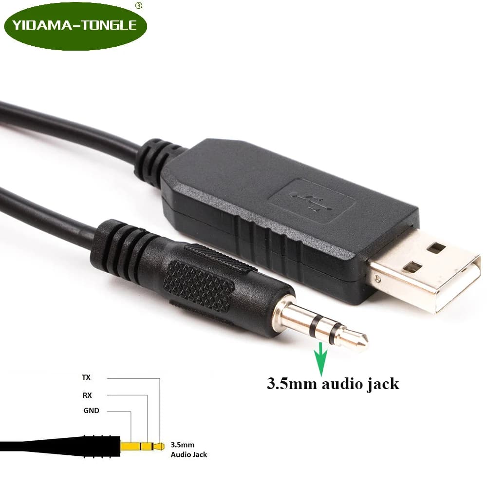 USB a Seriale TTL Convertitore Dell'adattatore del Cavo FTDI Chip di 3.3V 3V3 TTL UART 6ft a 3.5mm Audio Martinetti spina Stereo Cavo TTL-232R-3.3v-AJ