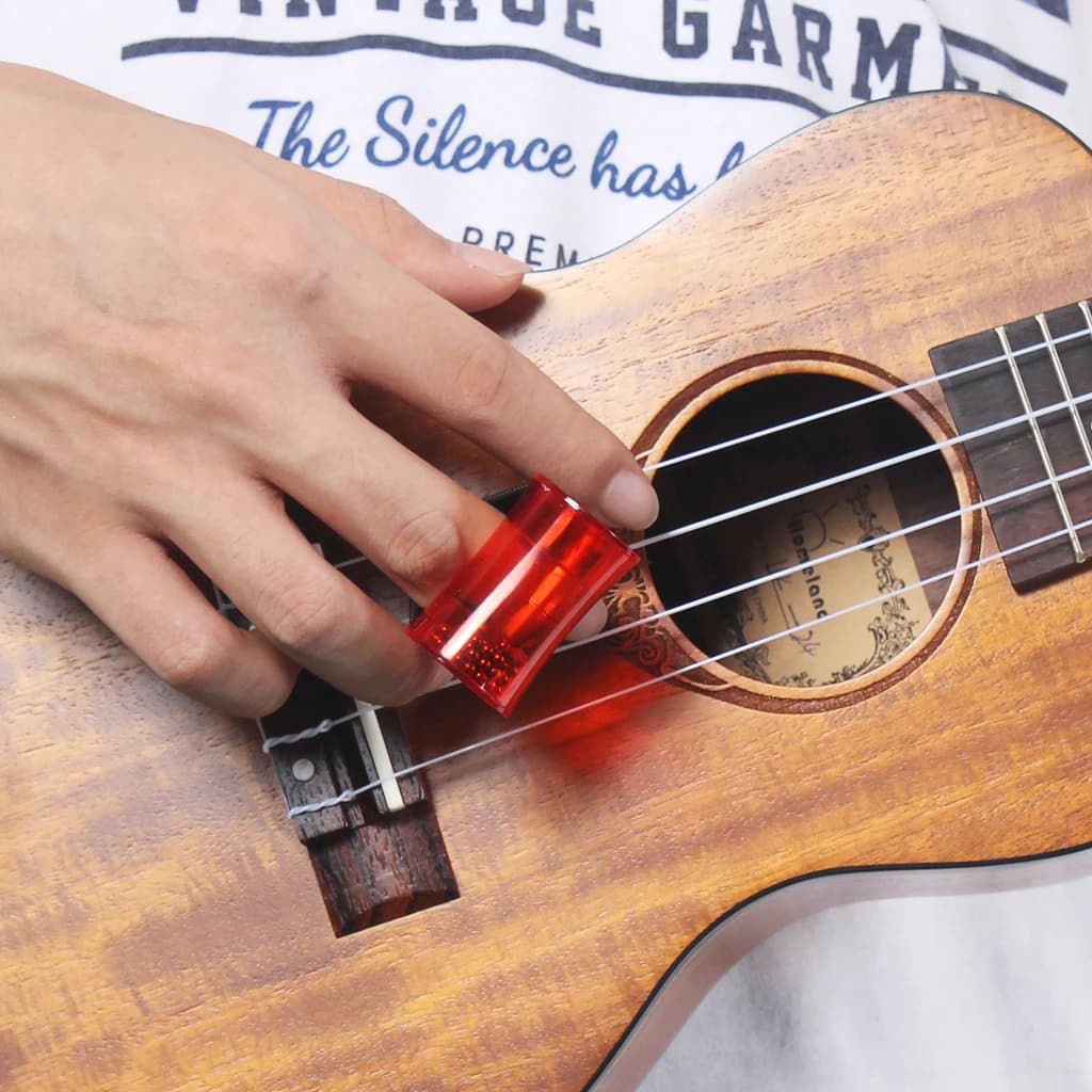 Tooyful di Sabbia di Plastica Shaker Hammer Ritmo Anello di Barretta per Chitarra Ukulele Basso Banda Accompagnamento Accessorio Rosso