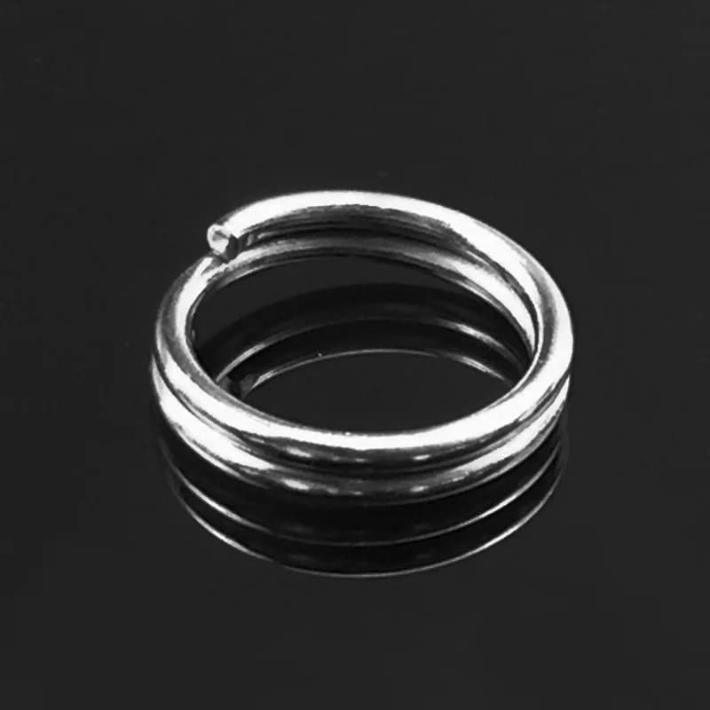100 pcs/lot fishing rings divided swivel call connector fishing equipment rod fishing connector to carpa girelle girevoli