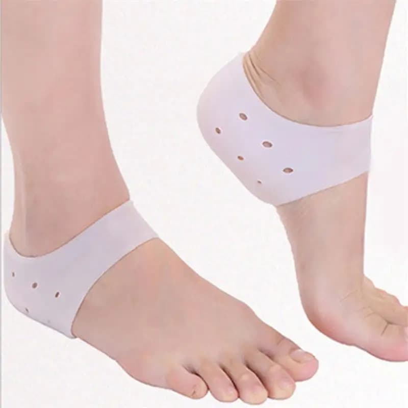 2 pezzi cuscinetti per caviglie in Silicone altamente resiliente strumento protettivo per piede posteriore inserti per scarpe con tacco alto maniche in Gel traspirante assistenza sanitaria F