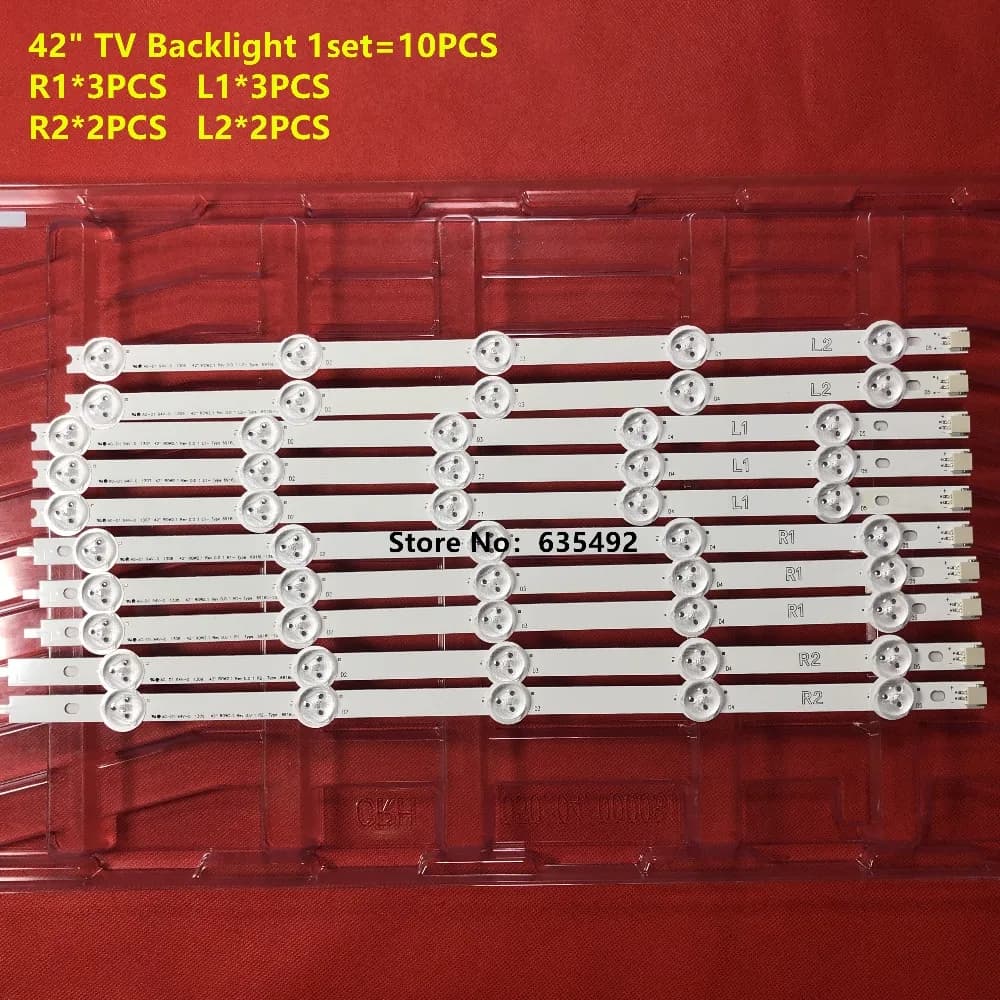 5set Striscia LED Per 42 pollici ROW2.1 6916L-1385A 1386A 1387A 1388A 42LN542V 42LN541V 42LN575S 42LA615V 42LA620V 42LA6200 LC420DUE
