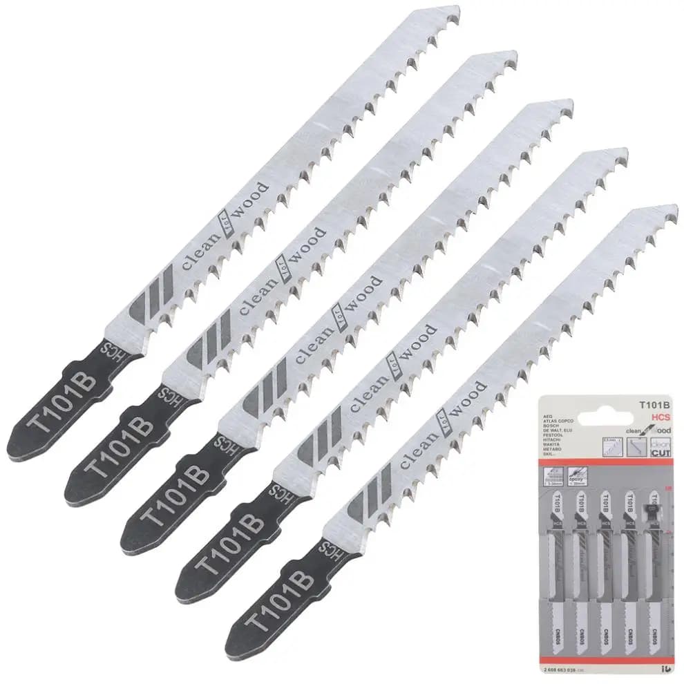 5 pz/lotto T101B 100mm Seghetto alternativo a taglio dritto in acciaio ad alto tenore di carbonio per la lavorazione del legno PVC di plastica