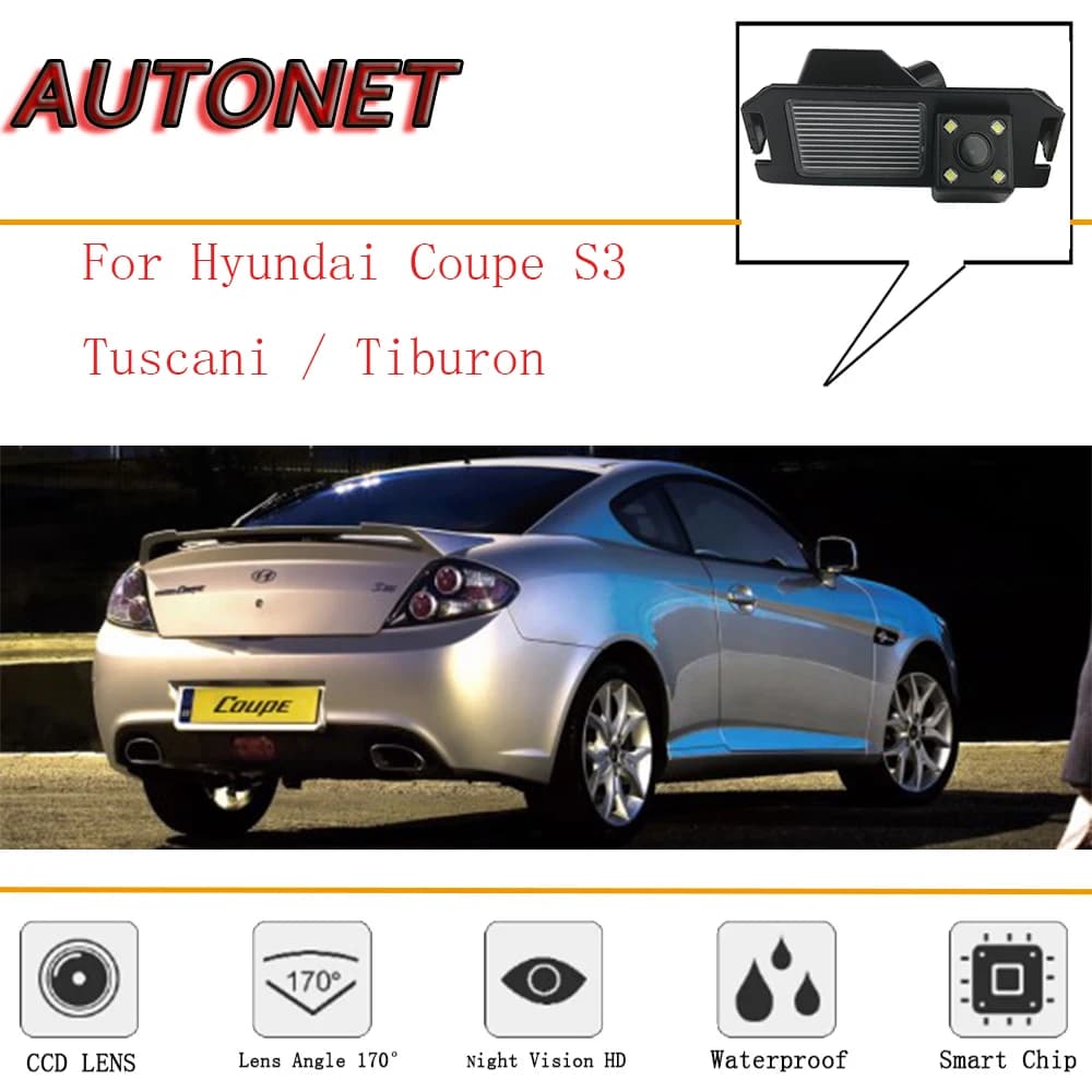 AUTONET macchina fotografica di Retrovisione Per Hyundai Coupe S3/Tuscani/Tiburon 2002 ~ 2008/CCD/Night Vision /Macchina Fotografica d'inversione/della targa della macchina fotografica
