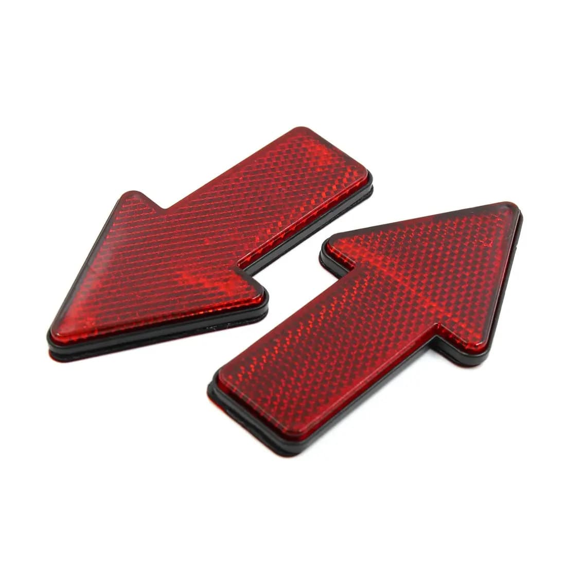Uxcell 2/6 pezzi adesivo riflettente per piastra riflettente per veicolo a forma di freccia in plastica rossa