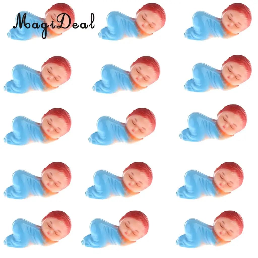 Hot Sale 24 pcs Mini Sleep Baby Doll Boy Girl Baby Shower favor party bag filler table decorations for home-plastic