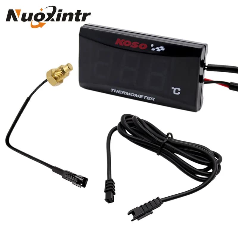 Nuoxintr Moto Termometro Strumenti Universale LED Temperatura Dell'acqua Motocross Temperatura Display Digitale Misuratore Per Yamaha Honda