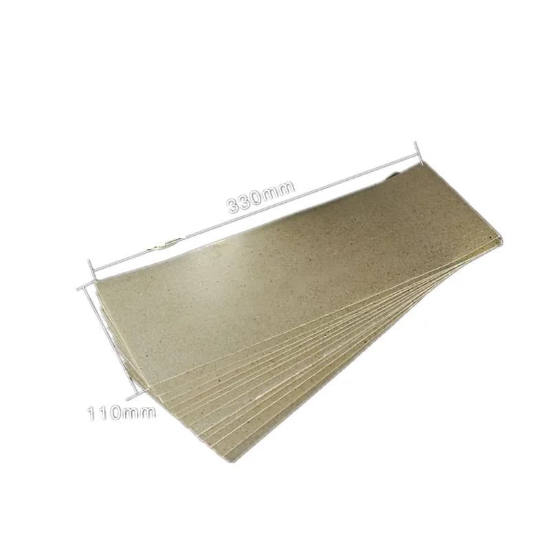 Foglio di mica isolante in carta mica resistente alle alte temperature da 10 pezzi per stazioni di saldatura con pistola ad aria calda Riscaldatore per grigliate 330mm * 110mm