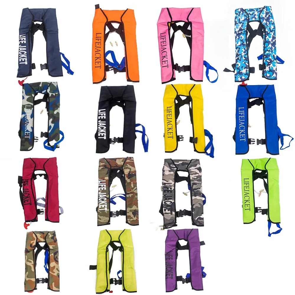 Giubbotto di salvataggio gonfiabile automatico/manuale per uomo e donna, nuoto professionale, gilet da pesca, costumi da bagno, sport acquatici, nuoto galleggiante