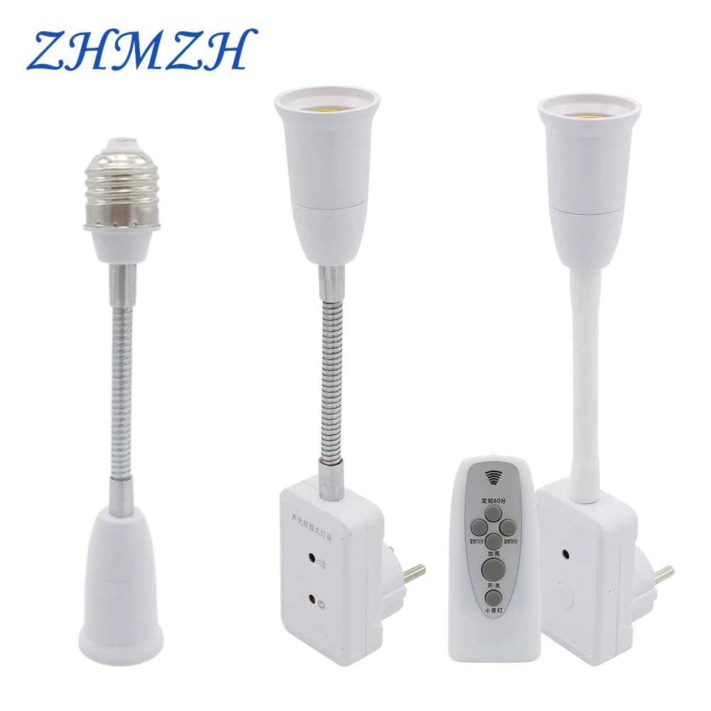 Base lampada telecomando dimmerabile 220V con temporizzazione flessibile E7 tappo presa luce spina europea supporto lampada interruttore di controllo suono e luce