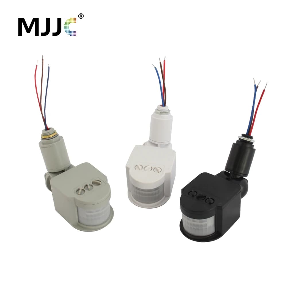 Motion Sensor 220V 12V Motion Detector Automatic Infrared PIR Sensor 220V 180 Degree Rotating Outdoor Timer Light Switch